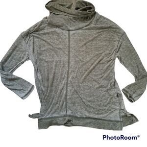 Cyrus Cow Neck Long Sleeve Burnout Blouse 1X